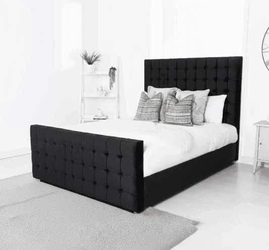 Florida Cube Ottoman Bed UK - Detail view of premium ottoman bed from CESS Furniture UK